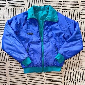Vintage Columbia women’s reversible purple & teal jacket